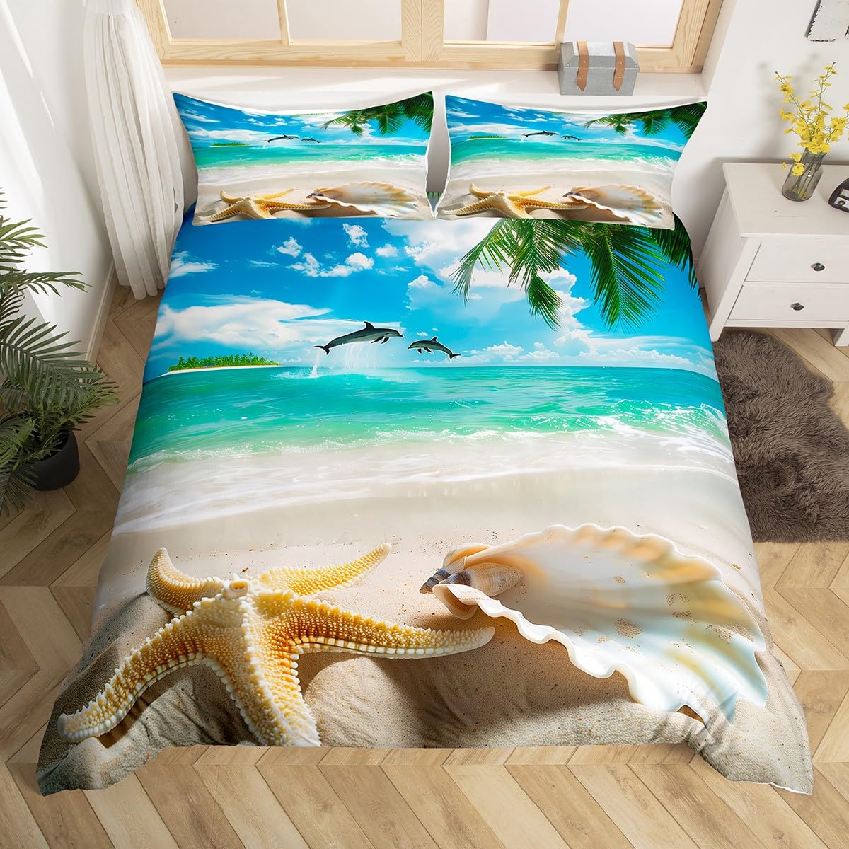Bed Sheet Microfiber - Capa de edredom de praia, capas
