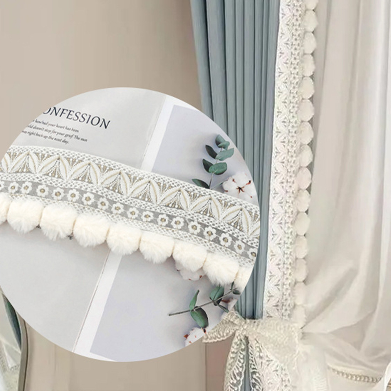Home Textiles Decoris - Vertical Trim Franja Borla para Cortinas,