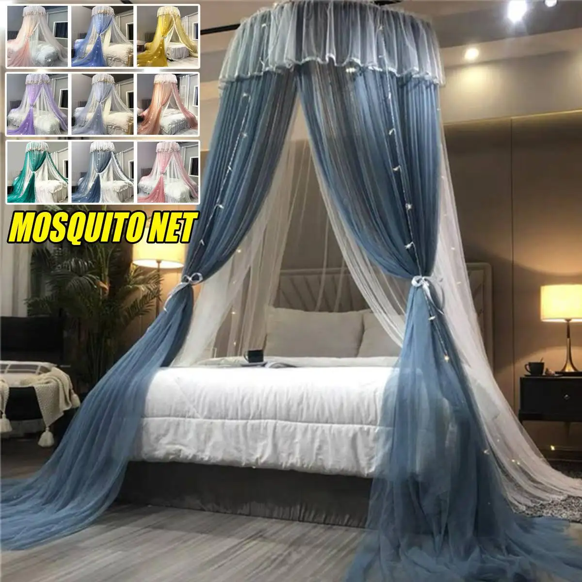 Home Textiles Decoris - Rede Mosquiteira Dome Pendurada, Cama Canopy,