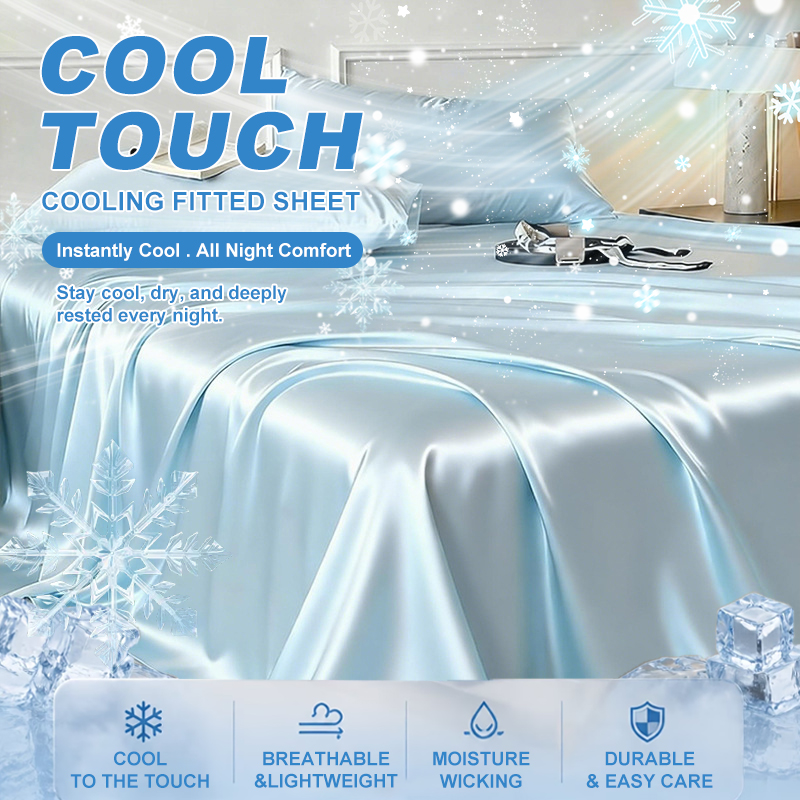 Silk Sheet Set - Lençol Refrescante de Verão, Cobertor Respirável