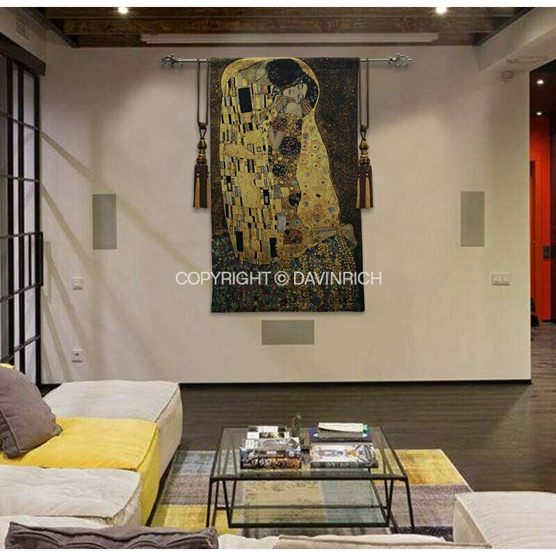 DAVINRICH Klimt The Kiss Tapeç - Home Textiles Decoris avaliação e preço