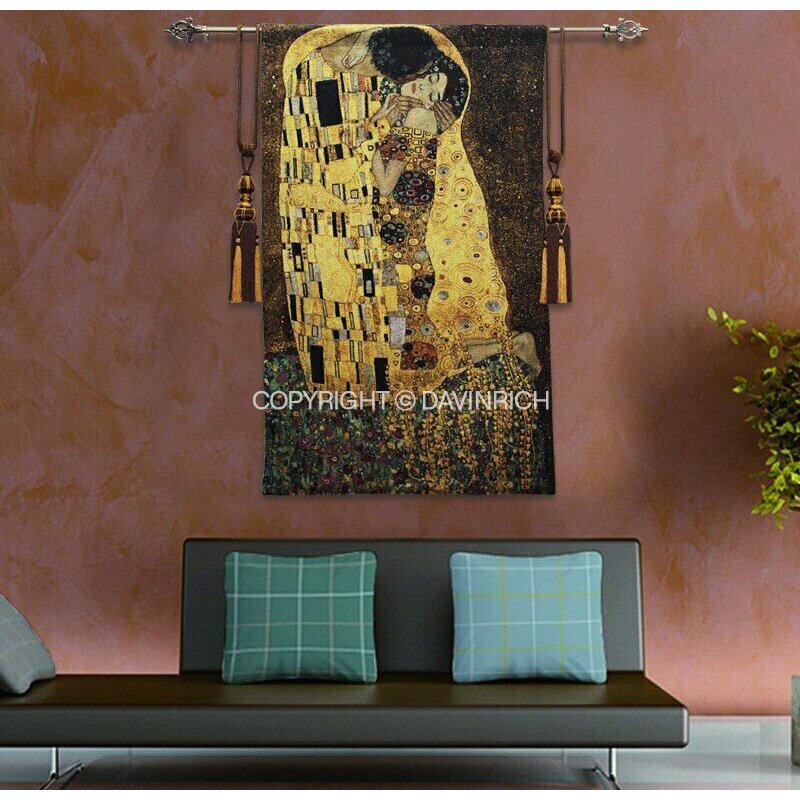 DAVINRICH Klimt The Kiss Tapeç - Home Textiles Decoris avaliação e preço