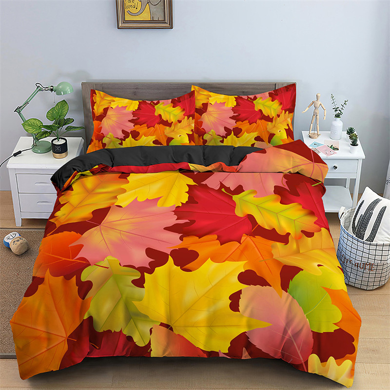 Folhas de bordo capa edredão o - Bed Sheet Microfiber avaliação e preço
