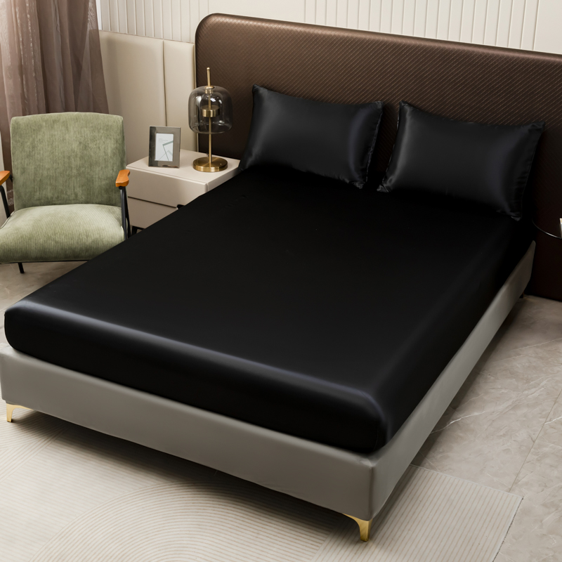 Lençol de cetim preto, 3 peças - Silk Sheet Set avaliação e preço
