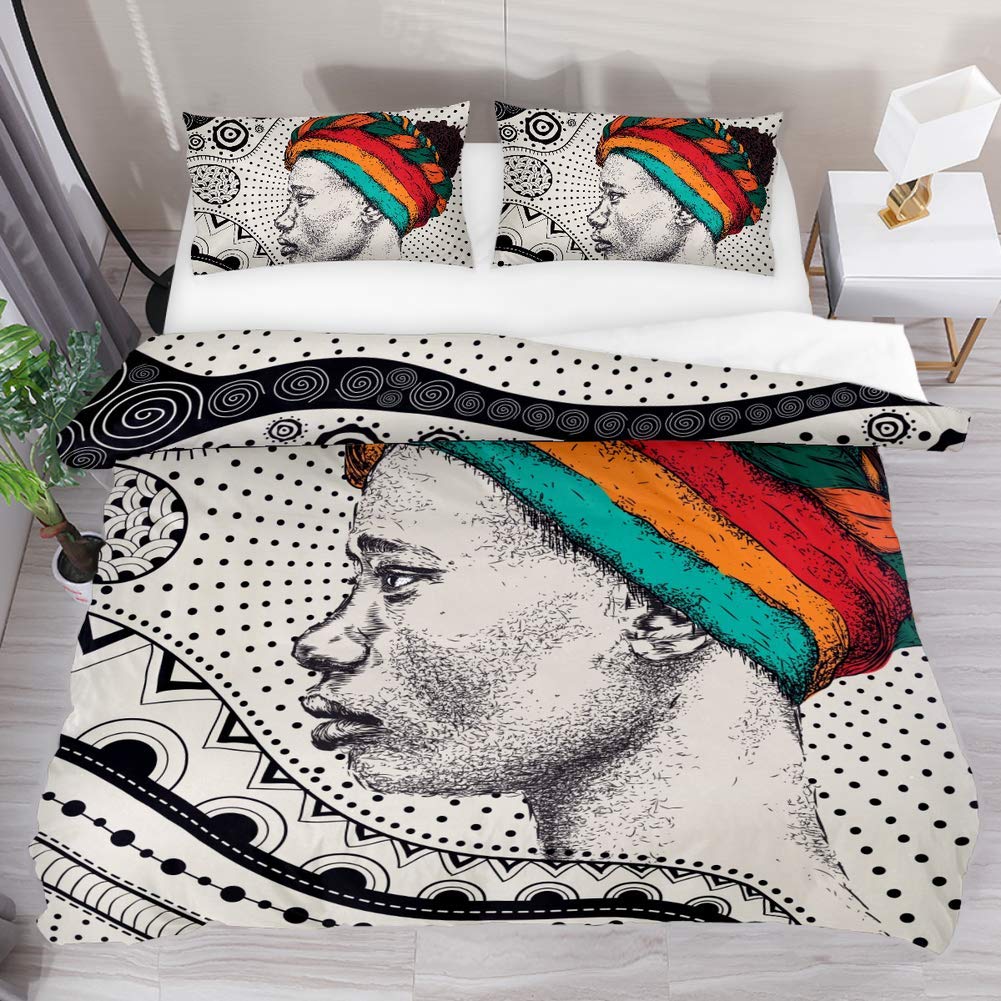 Mulher africana conjunto de ca - Bed Sheet Microfiber avaliação e preço