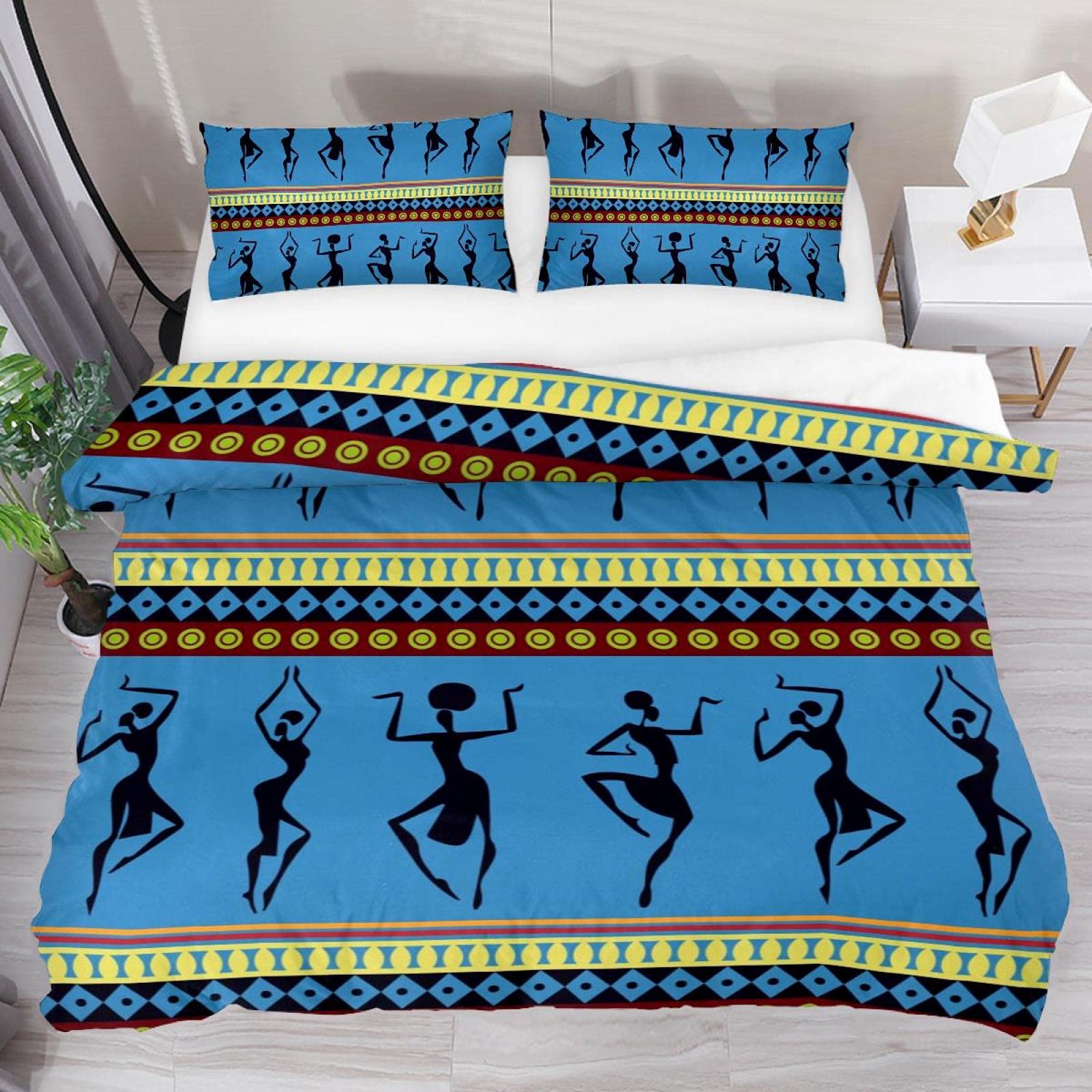 Mulher africana conjunto de ca - Bed Sheet Microfiber avaliação e preço