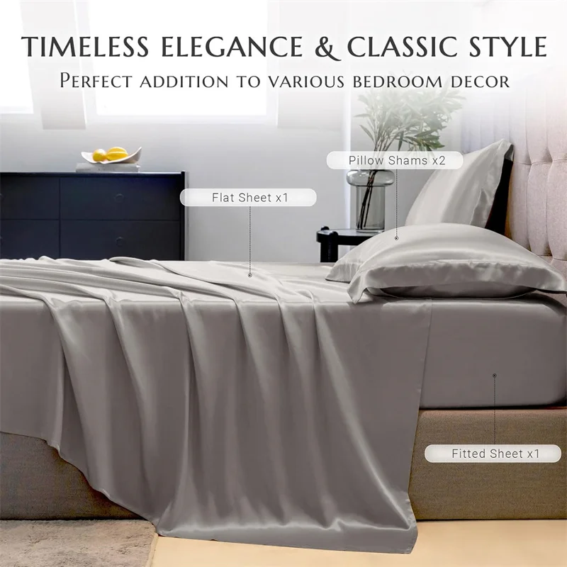 Conjunto de Lençóis de Seda de - Silk Sheet Set avaliação e preço