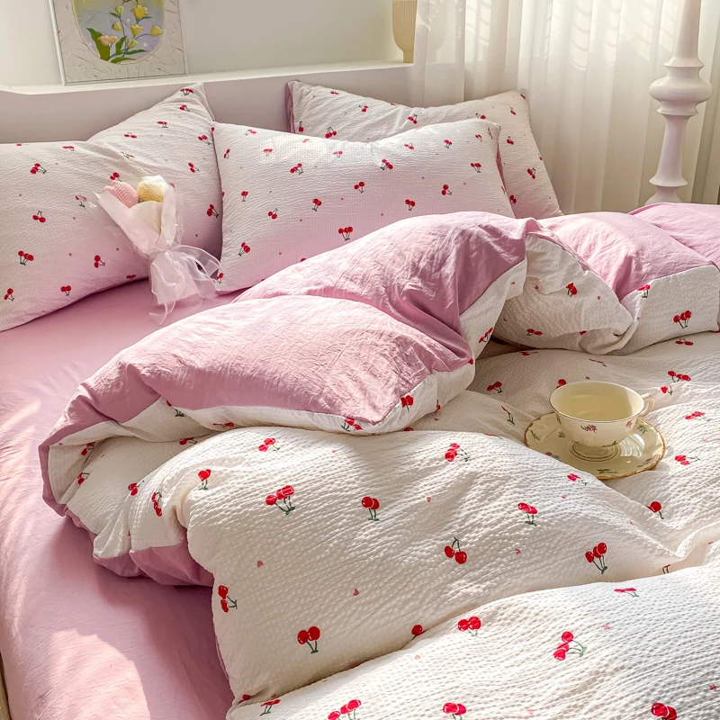Cute Cherry Bedding Set para m - Home Textiles Decoris avaliação e preço