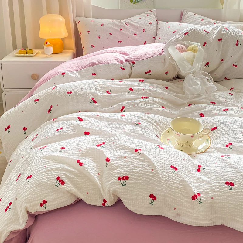 Cute Cherry Bedding Set para m - Home Textiles Decoris avaliação e preço