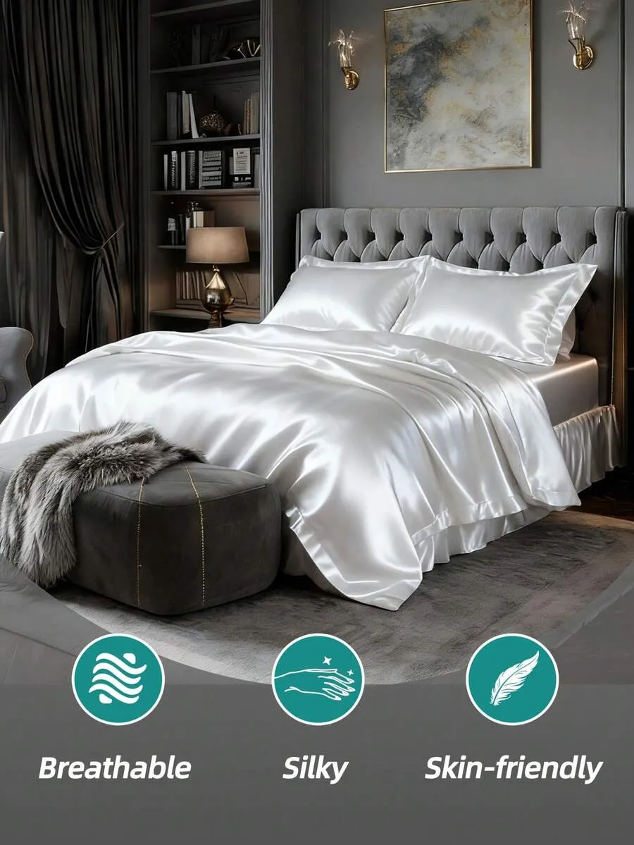Conjunto de lençóis de cetim m - Bed Sheet Microfiber avaliação e preço