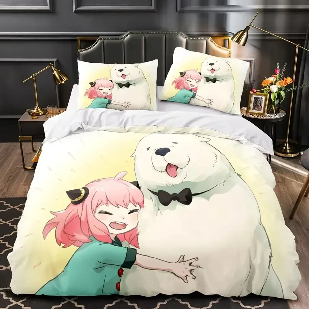 Impressão 3d anime espião × fa - Bed Sheet Microfiber avaliação e preço