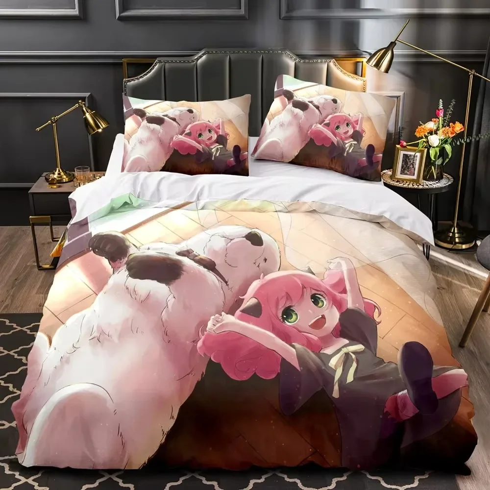 Impressão 3d anime espião × fa - Bed Sheet Microfiber avaliação e preço